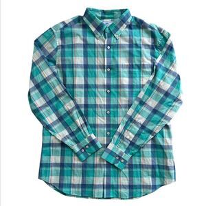 Southern Tide Classic Fit Button Down Shirt Cotton Long Sleeve Plaid Large